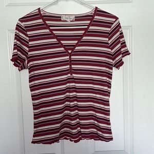 Striped multicolor top